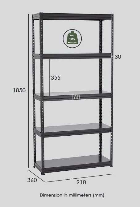 RACK DE RANGEMENT NOIR