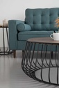TABLE BASSE EN METAL/BOIS MARRON NOIR