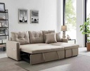CANAPE D'ANGLE SARA BEIGE LIT+COFFRE