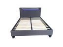 LIT CONTOUR TISSU +LED AVEC SOMMIER 140X190