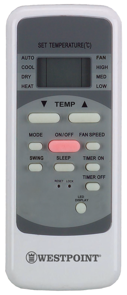 CLIMATISEUR MOBILE WESTPOINT 12K BTU + TELECOMMANDE