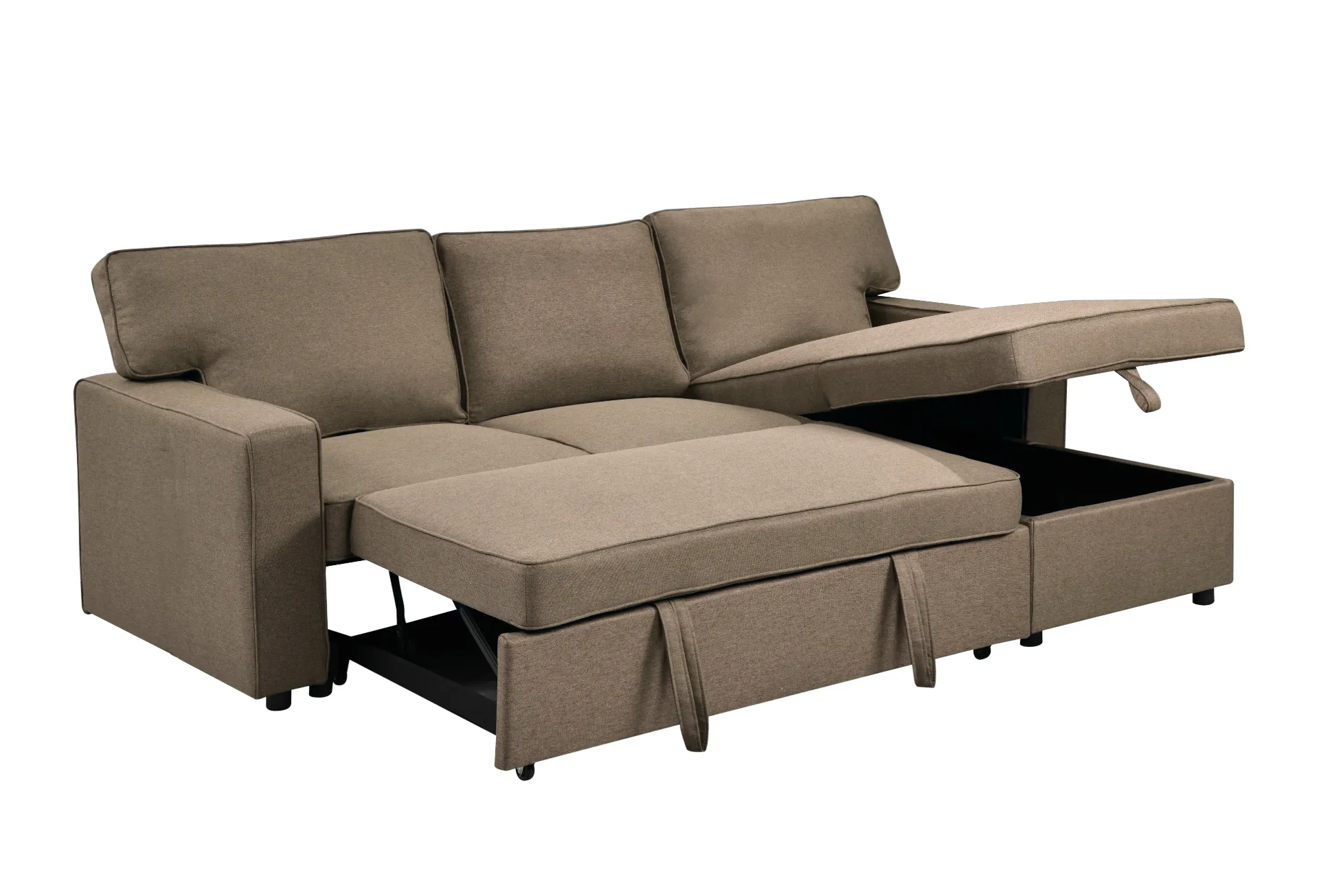 CANAPE LIT D'ANGLE BONO REVERSIBLE DARK BROWN