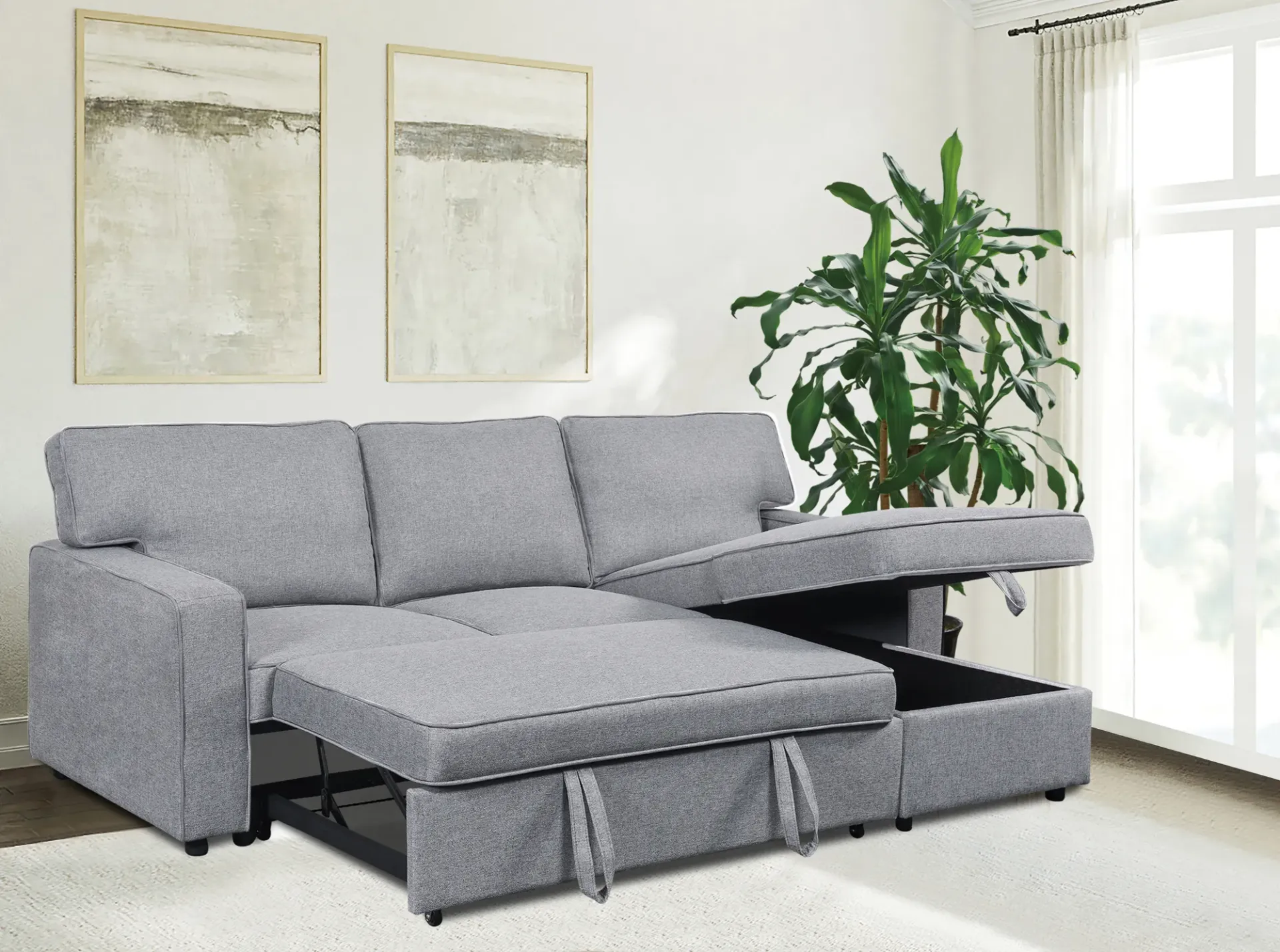 CANAPE LIT D'ANGLE BONO REVERSIBLE MISTY
