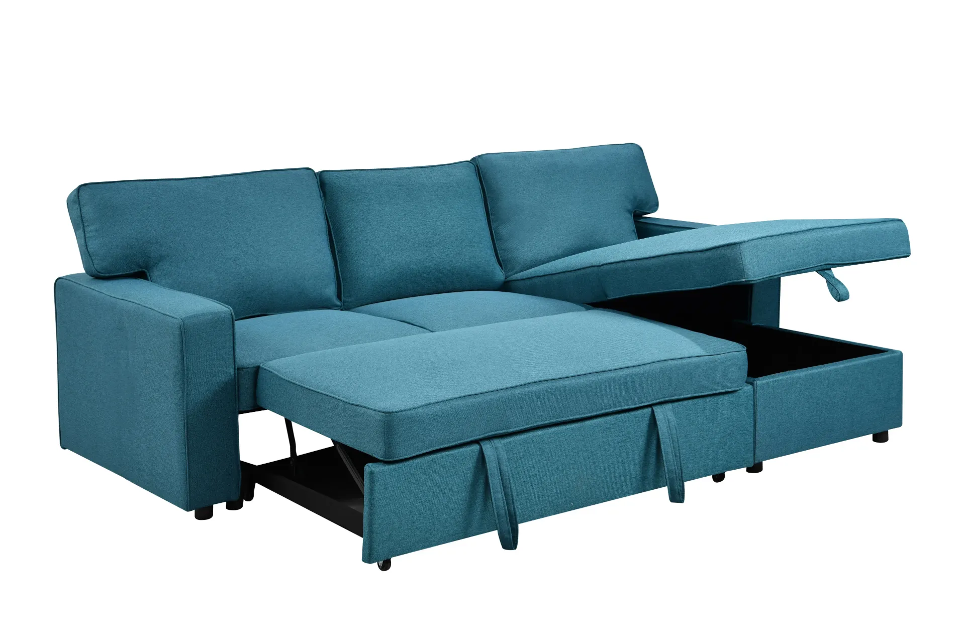 CANAPE LIT D'ANGLE BONO REVERSIBLE AZUR