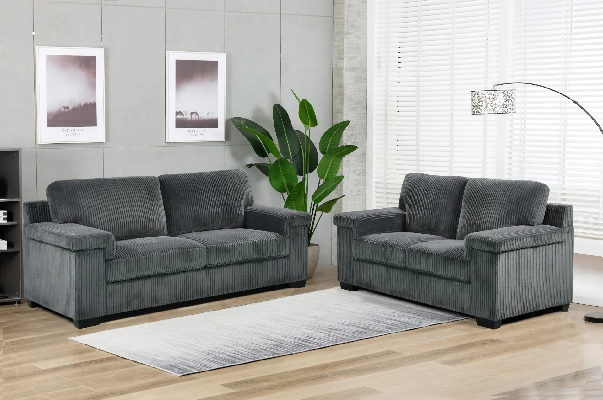 CANAPE 3+2 DARG GREY (200X88X89CM + 160X88X89CM)