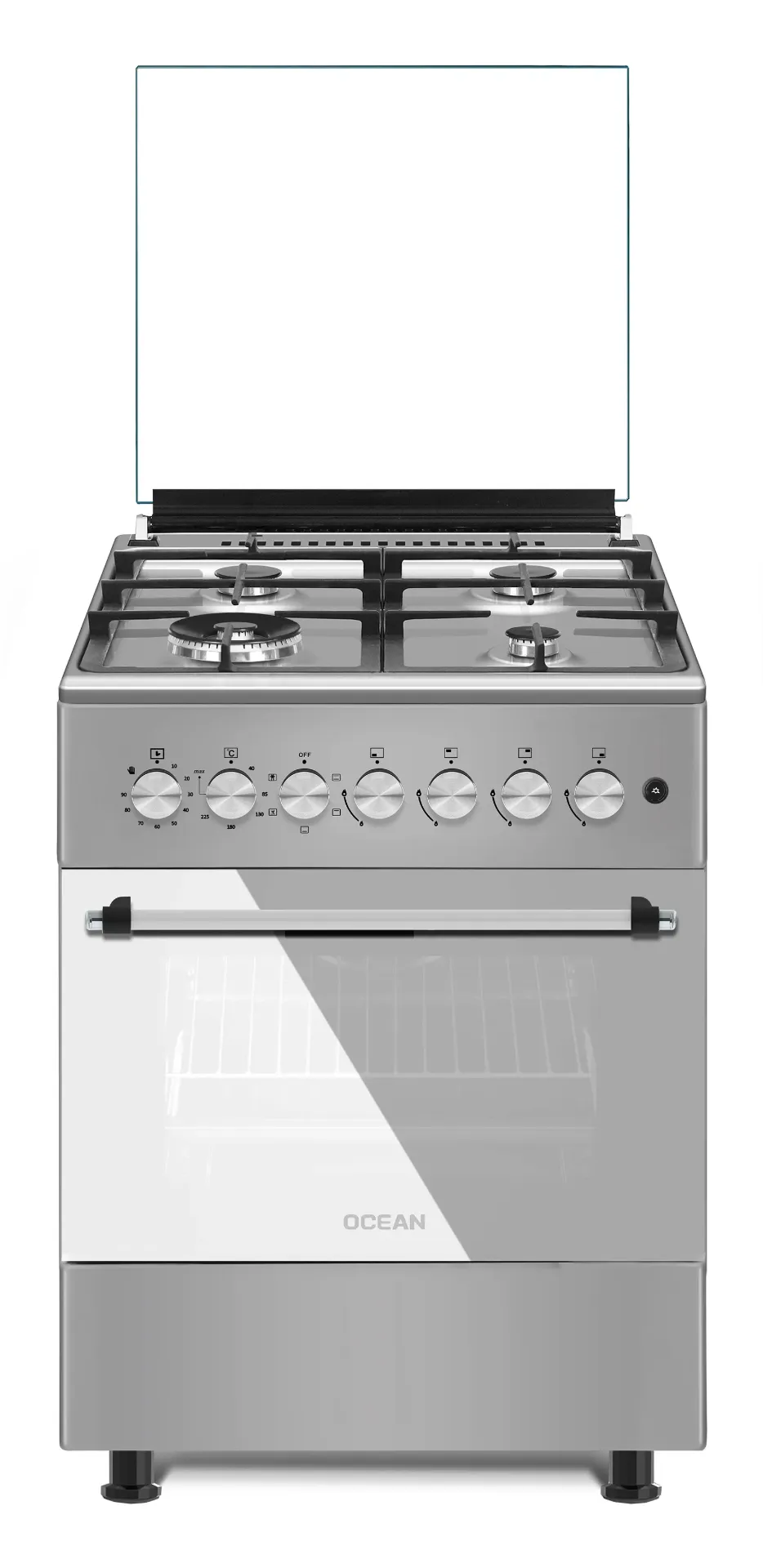 [OCMR6640-14ICCE] CUISINIERE OCEAN 4FG + FE INOX 60X60