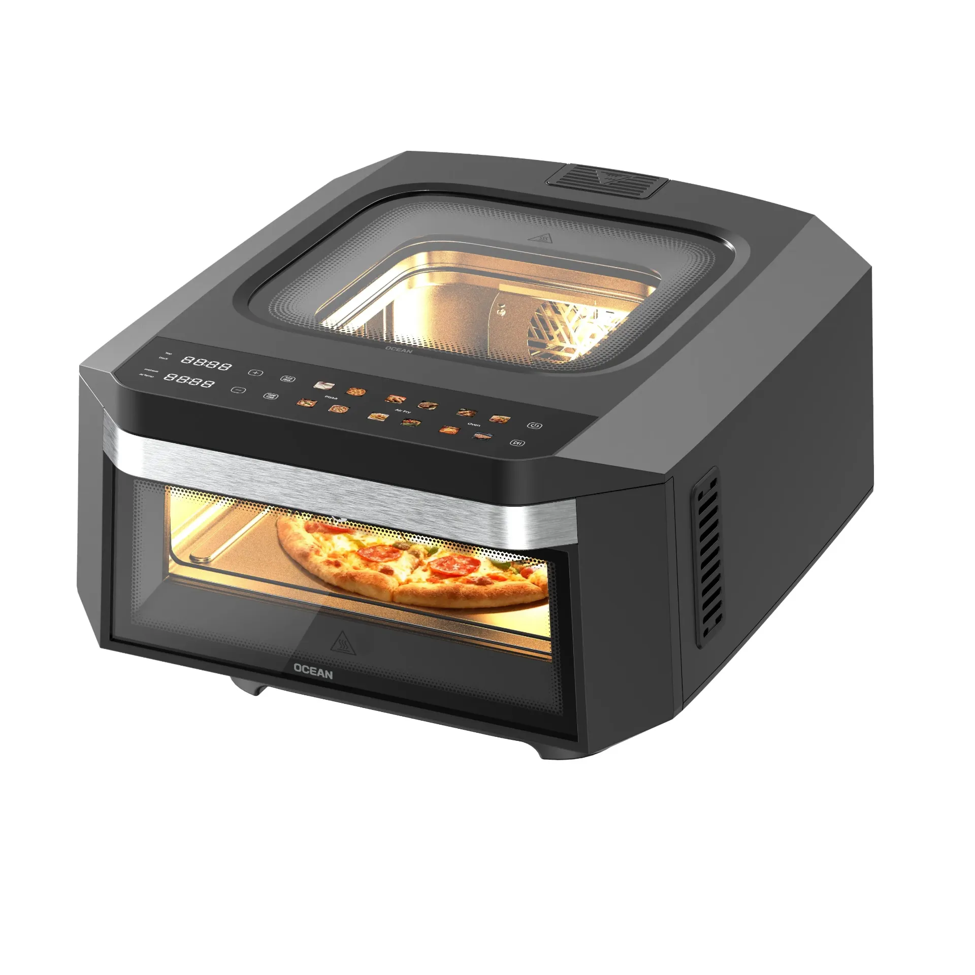 FRITEUSE A AIR PIZZA DIGITAL 13L 2100W NOIR OCEAN