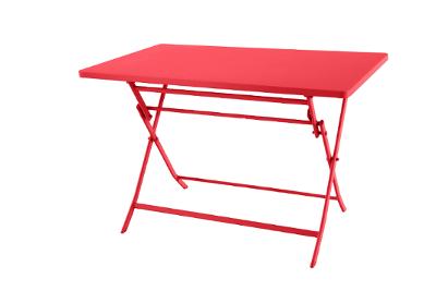 TABLE GREENSB RECTANGLE GROSEILLE 4P