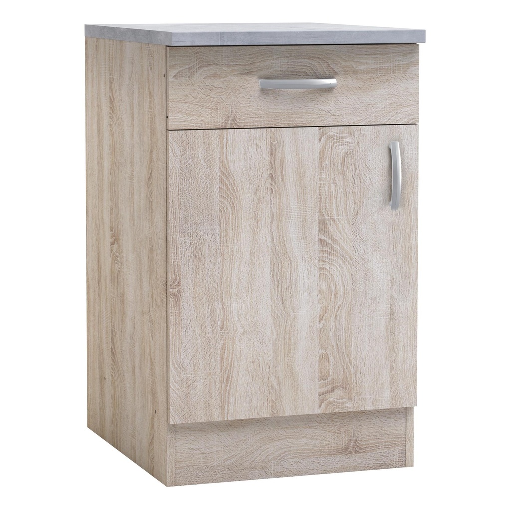 MEUBLE BAS 50/1PO PAPRIKA 1 TIRROIR CHENE