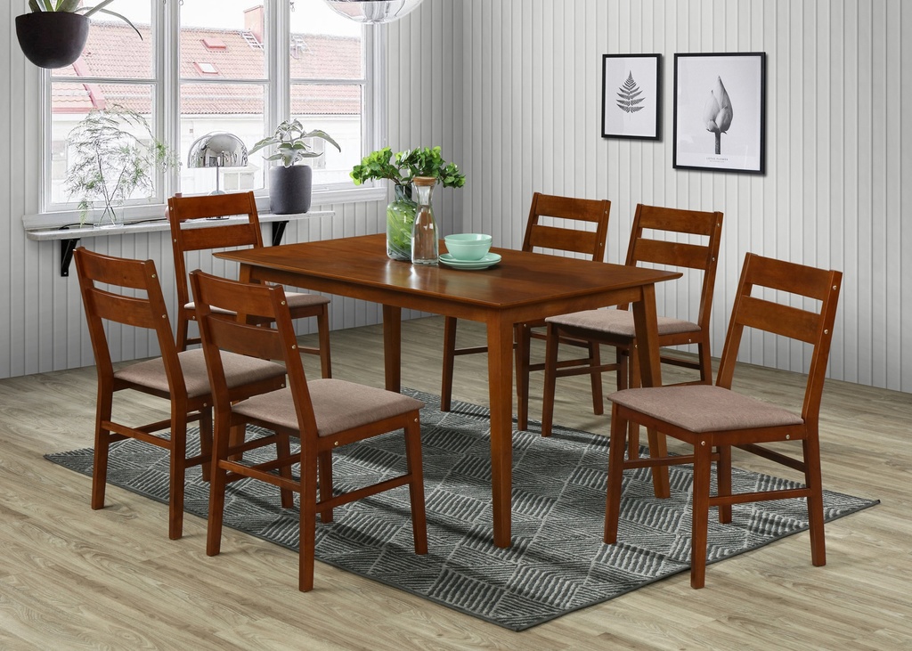 SALLE A MANGER JORDAN + 6 CHAISES