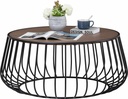 TABLE BASSE FILAIRE MARRON NOIR