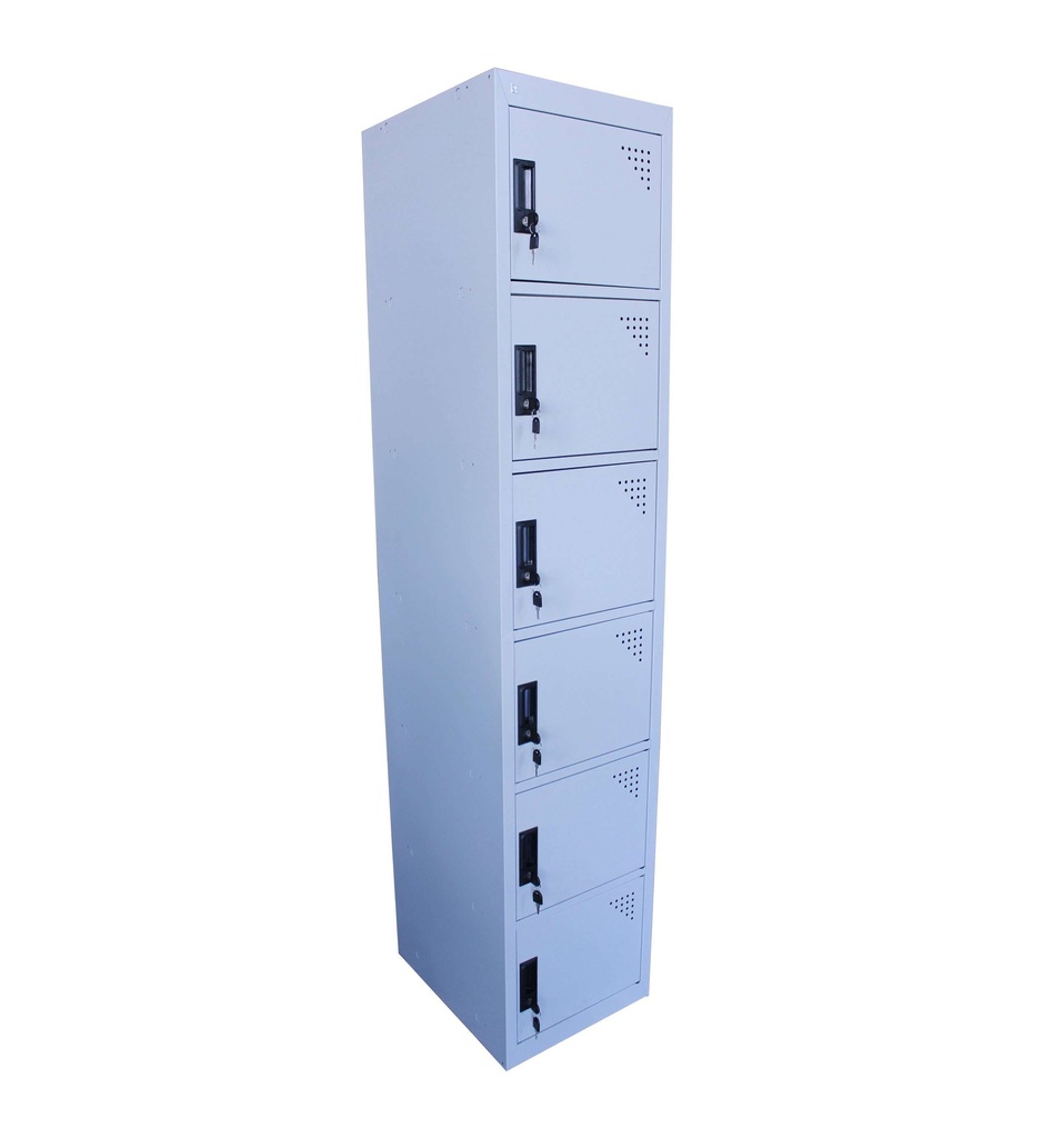 CASIERS METAL 6 CASES + CLES
