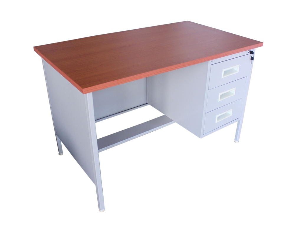 BUREAU METAL 3 TIROIR + CLES