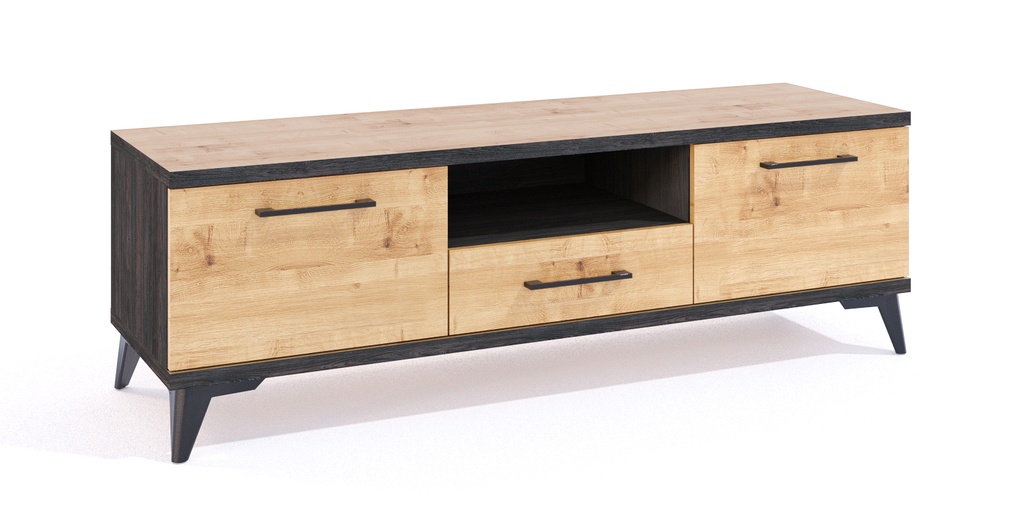 MEUBLE TV FENIX 2PORTE 1 TIROIR 1 NICHE