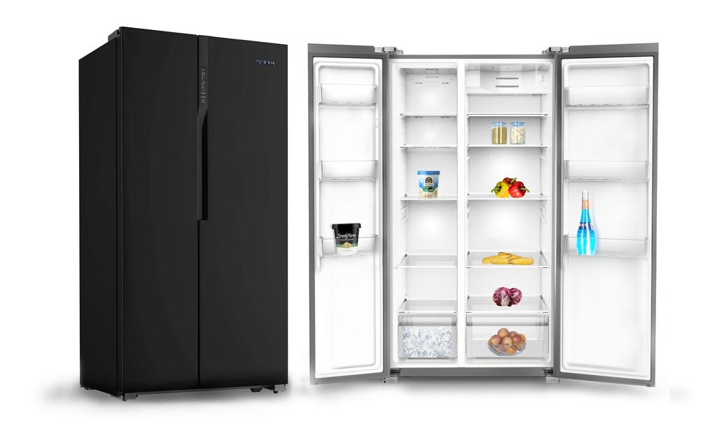 REFRIGERATEUR SIDE BY SIDE NOIR 529L NO FROST OCEAN