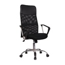 CHAISE DE BUREAU NOIR DOSSIER HAUT AVEC ACCOUDOIRS NOIR