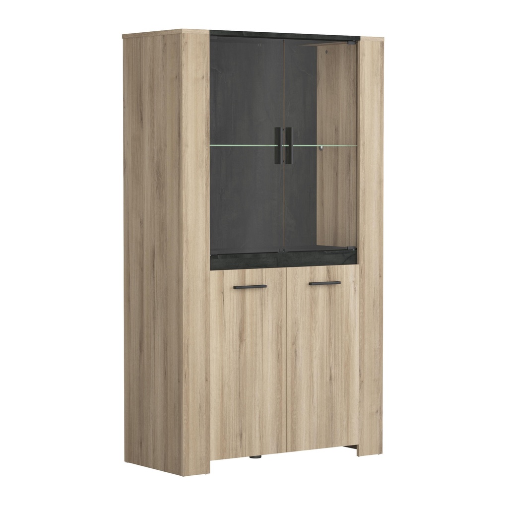 [130665] VITRINE 2 PORTE VITRE + 2P SHEFFIELD
