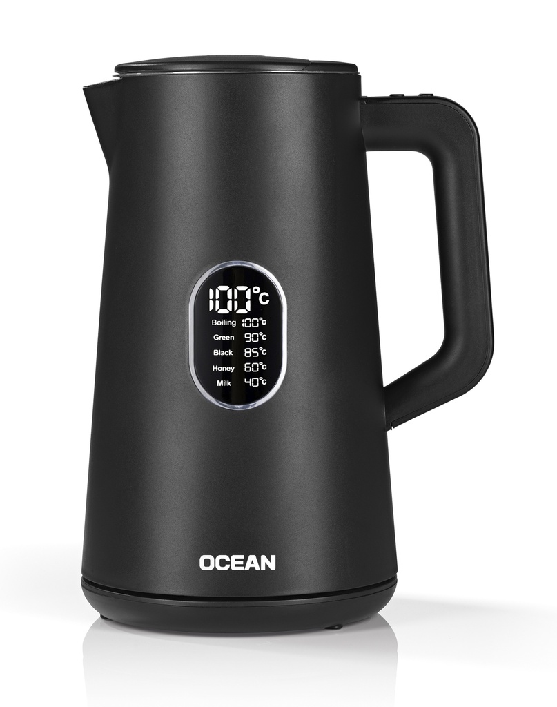 BOUILLOIRE NUMERIQUE SANS FIL NOIR 1.5L 1800W