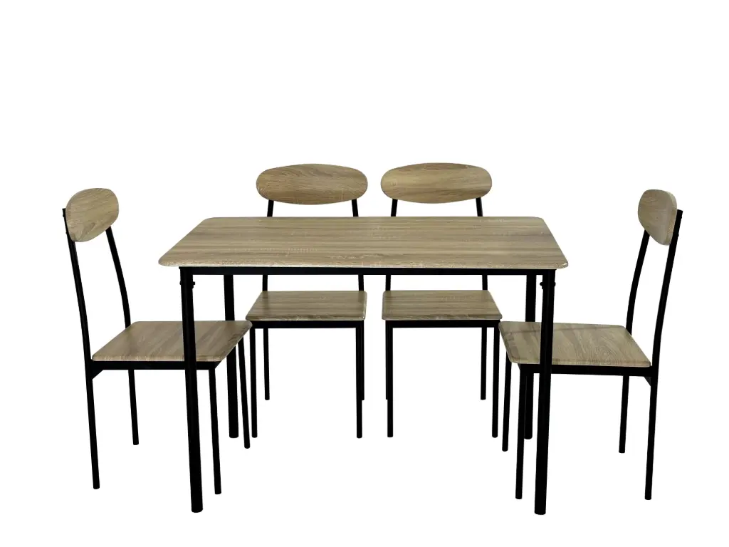 SALLE A MANGER 1+4 MDF/PVC (T=110X70X74 + C=40X40X88) PROMO (179€)