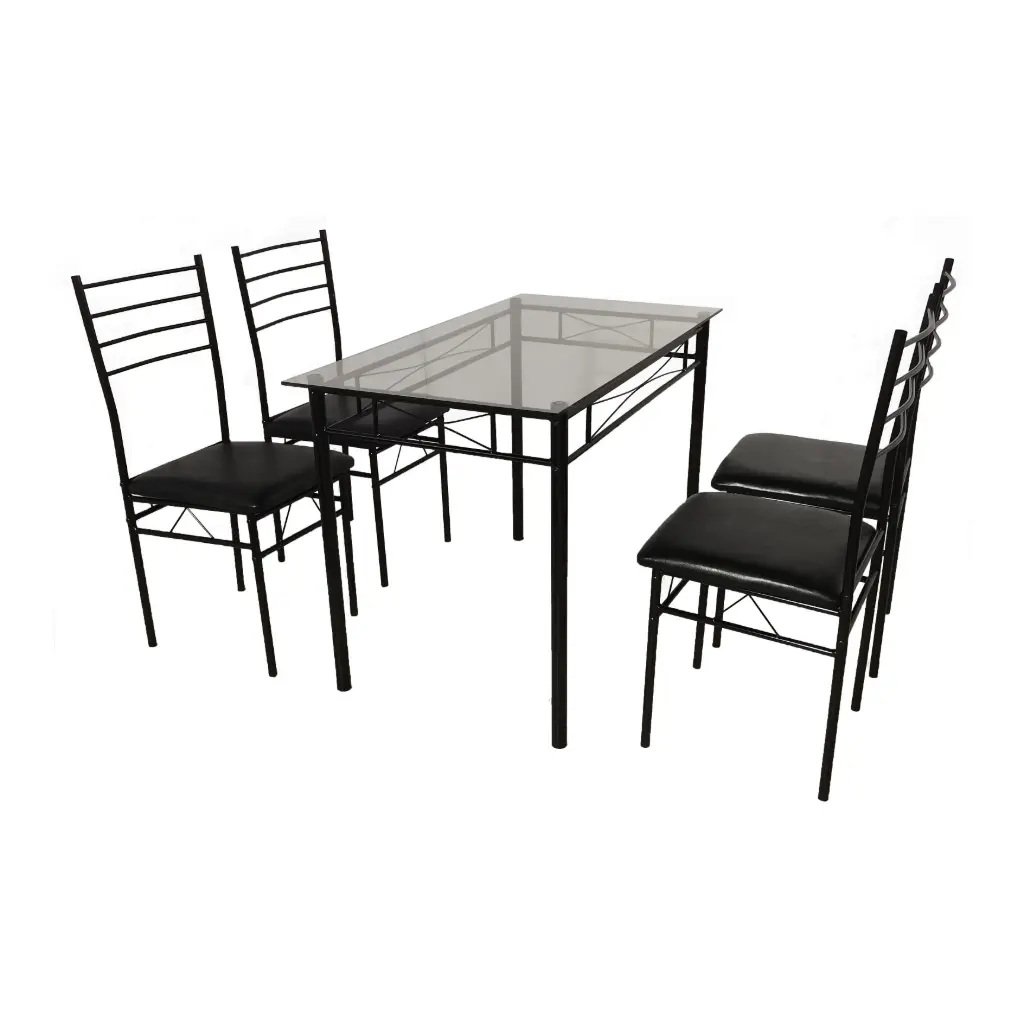 SALLE A MANGER 1+4 VITRE (T=110X60X74 + C=40X40X86) PROMO (179€)