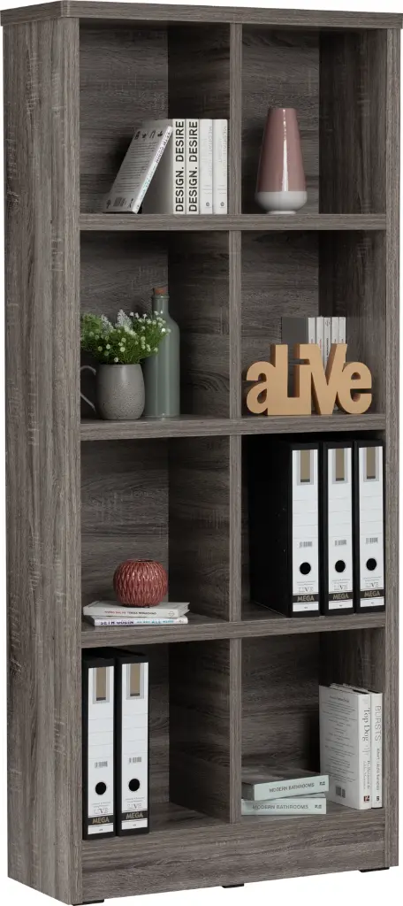 [522014] ETAGERE 8 CASES SONAMA OAK