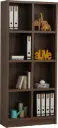 ETAGERE 8 COMPARTIMENT WALNUT