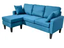 CANAPE D'ANGLE 185x73x85 BLEU
