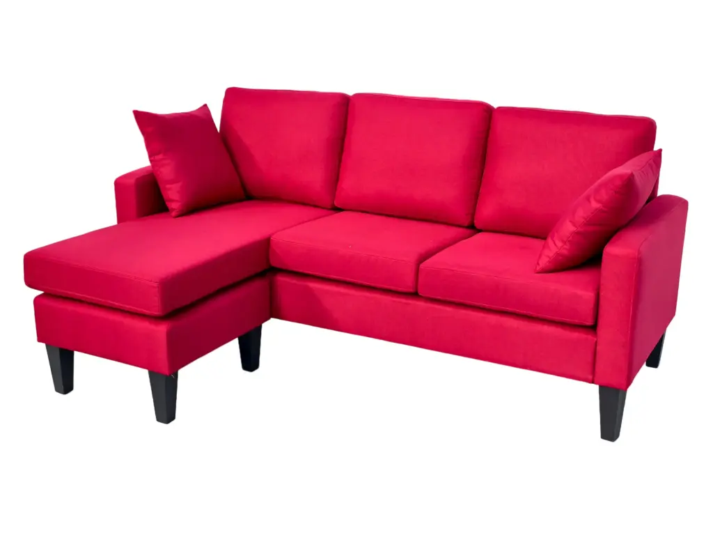 CANAPE D'ANGLE 185x73x85 BORDEAUX