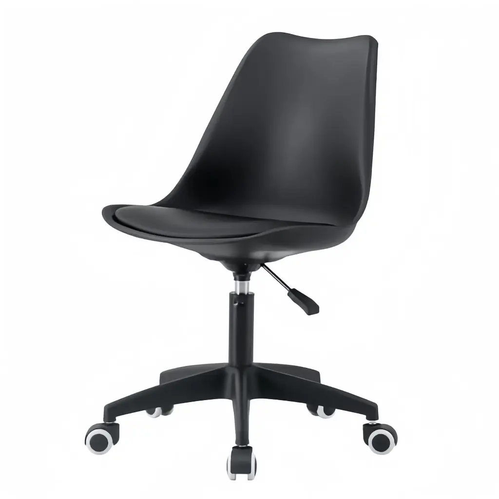 CHAISE A ROULETTES NOIRE
