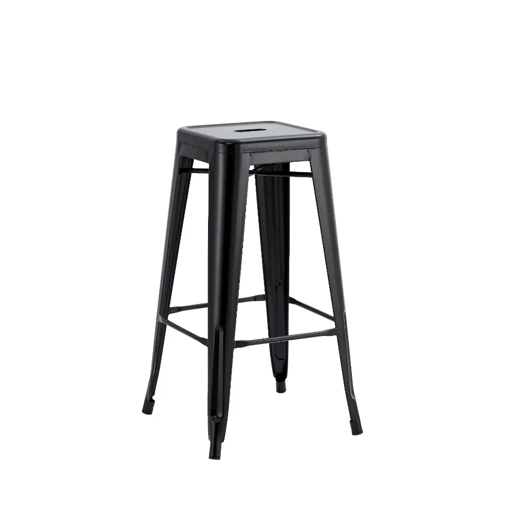 TABOURET METAL NOIR