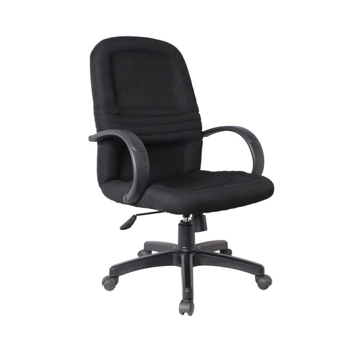 [AF8576] CHAISE DE BUREAU NOIRE AVEC ACCOUDOIRS