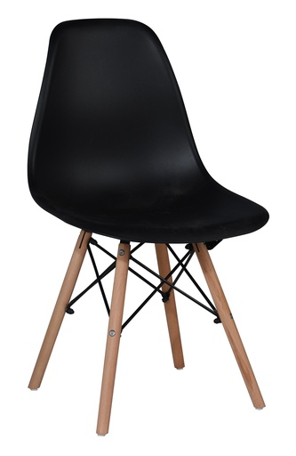 [C01-1BLACK] CHAISE EN BOIS NOIRE