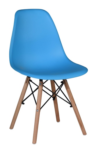 [C01-1BLUE] CHAISE EN BOIS BLEUE