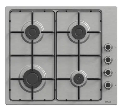 [OHGR64ILSV] TABLE DE CUISSON GAZ 4 FOYERS ENCASTRABLE INOX 