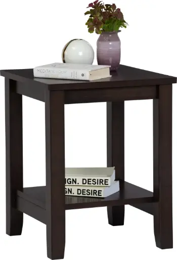 [151022] TABLE DE NUIT DARK CHESTNUT ELINA 400X400X505