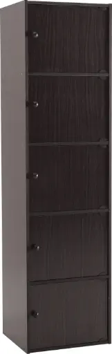 [5509127] ETAGERE DE RANGEMENT 5 PORTES LIGHT  CAPUCCINO