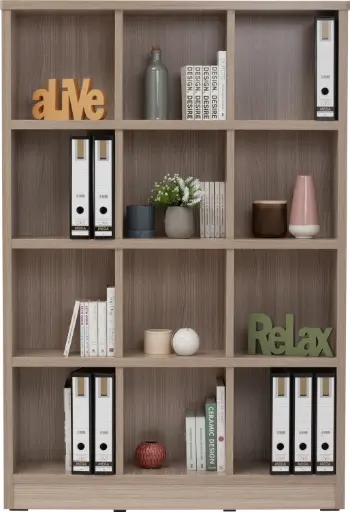 [523022] ETAGERE 12 COMPARTIMENTS EBONNESE