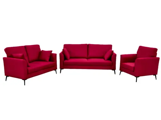 [LV4533-19BOR] ENSEMBLE CANAPES 3+2+1 BORDEAUX