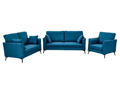 [LV4533-41BLUE] ENSEMBLE CANAPES 3+2+1 BLEU