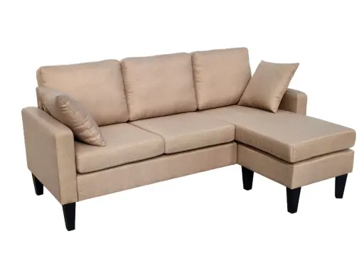 [LV7167-3BEI] CANAPE D'ANGLE 185x73x85 BEIGE