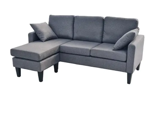 [LV7167-30DGREY] CANAPE D'ANGLE 185x73x85 DARK GREY