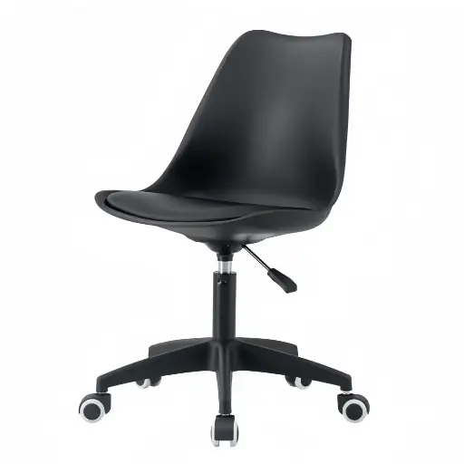 [B02-1BLACK] CHAISE A ROULETTES NOIRE