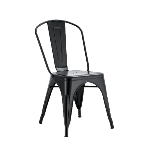 [MC-01BLACK] CHAISE METAL NOIRE